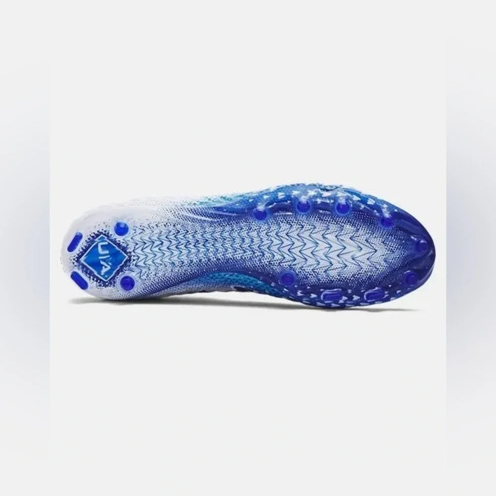 Under Armour Spotlight Clone 3.0 MC 'White Blue' football cleats. NWT in box!